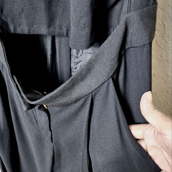 A.L.C. Joanna Wool Silk Blend Jumpsuit Womens Black Size 4 - Picture 4 of 8
